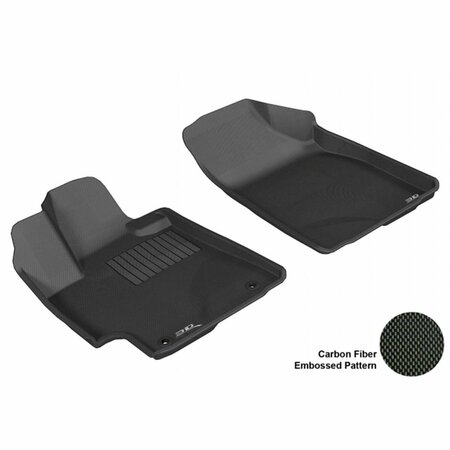 3D MAXPIDER TOYOTA HIGHLANDER 2008-2013 GAS KAGU BLACK R1 Floor Mat L1TY15011509